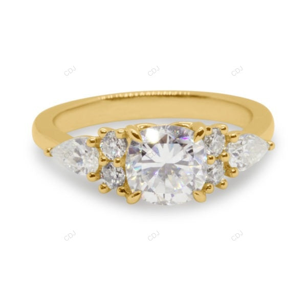 White Gold Lab Grown Diamond Cluster Ring