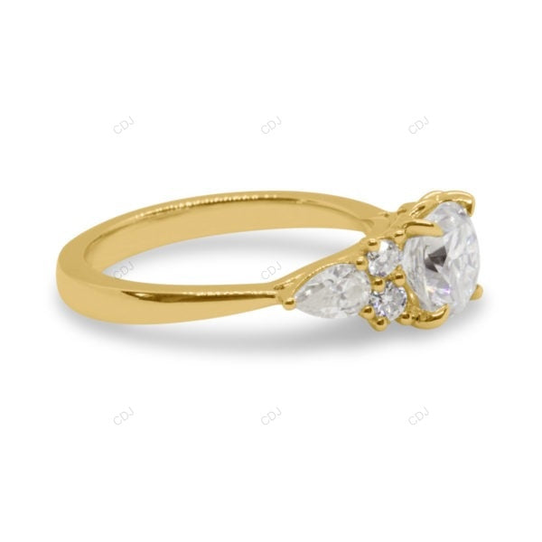 White Gold Lab Grown Diamond Cluster Ring