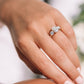 Three Stone Bubble Prong Lab Grown Diamond Gold Ring