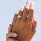Three Stone Bubble Prong Lab Grown Diamond Gold Ring