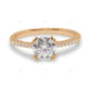 Double Prong Yellow Gold Lab Grown Diamond Ring