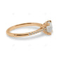 Double Prong Yellow Gold Lab Grown Diamond Ring