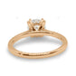 Double Prong Yellow Gold Lab Grown Diamond Ring