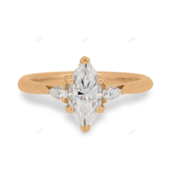 Marquise Cut Lab Grown Diamond White Gold Ring