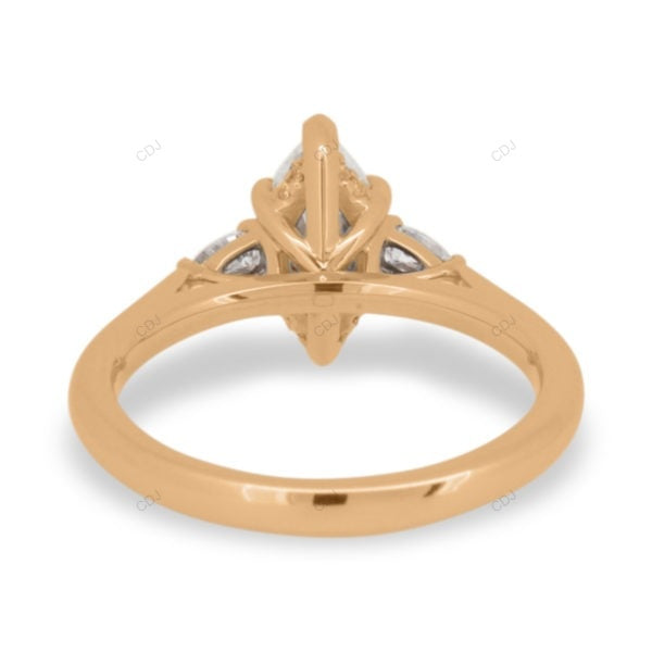 Marquise Cut Lab Grown Diamond White Gold Ring