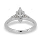Marquise Cut Lab Grown Diamond White Gold Ring