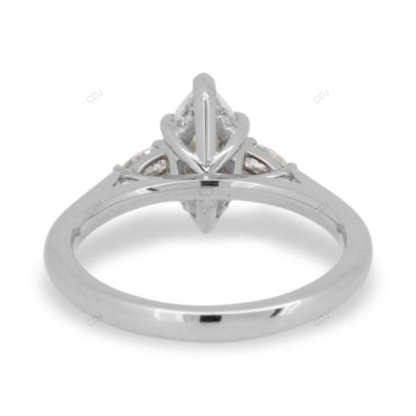 Marquise Cut Lab Grown Diamond White Gold Ring