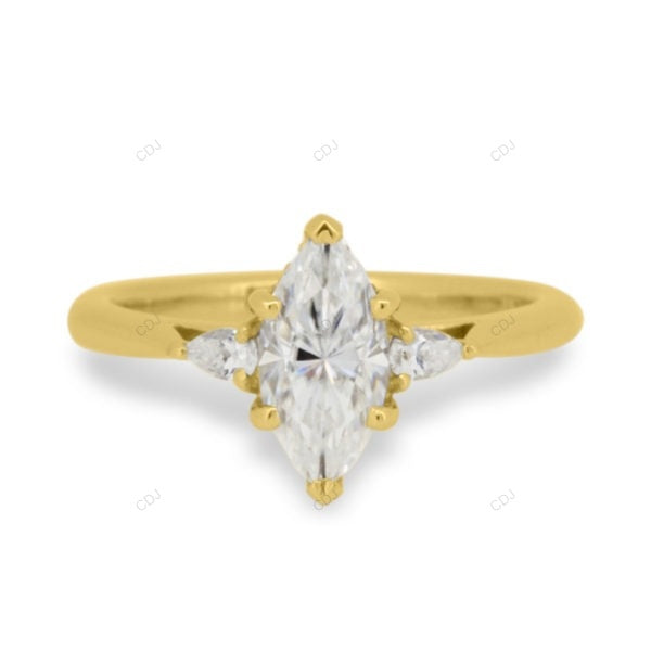 Marquise Cut Lab Grown Diamond White Gold Ring