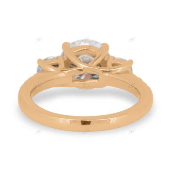 Rose Gold Lab Grown Diamond Cluster Ring For Women