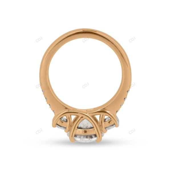 Rose Gold Lab Grown Diamond Cluster Ring For Women