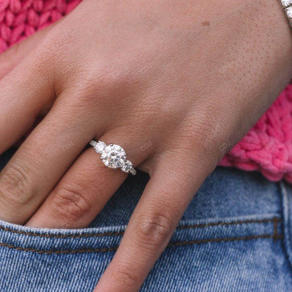 Rose Gold Lab Grown Diamond Cluster Ring For Women