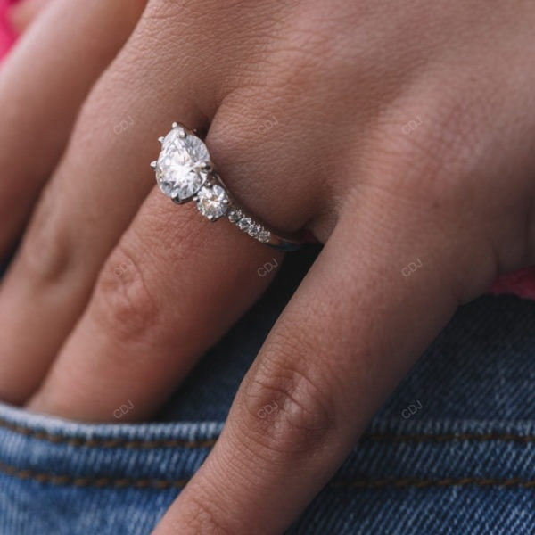 Rose Gold Lab Grown Diamond Cluster Ring For Women