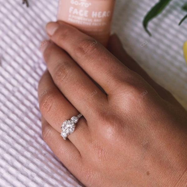 Rose Gold Lab Grown Diamond Cluster Ring For Women