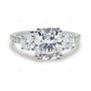 Two Tone Custer Lab Grown Diamond Engagement Gold Ring