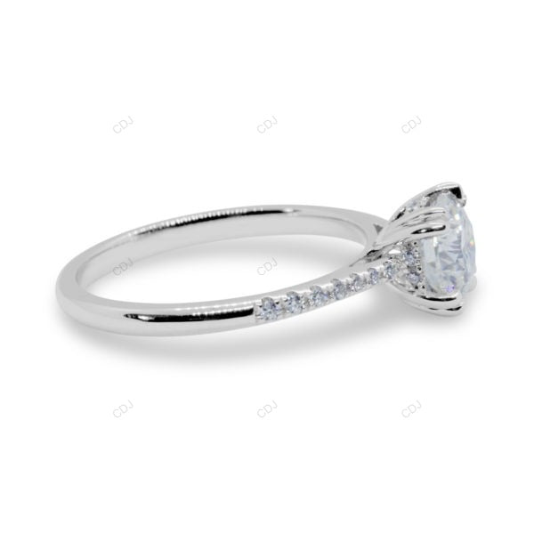 Double Prong Yellow Gold Lab Grown Diamond Ring