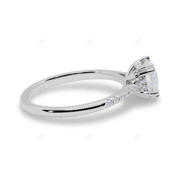 Double Prong Yellow Gold Lab Grown Diamond Ring