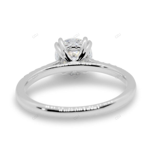 Double Prong Yellow Gold Lab Grown Diamond Ring