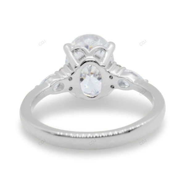 White Gold Oval Cut Lab Grown Diamond Ring