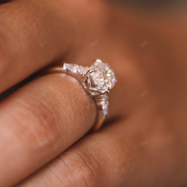 White Gold Oval Cut Lab Grown Diamond Ring