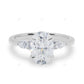 White Gold Oval Cut Lab Grown Diamond Ring