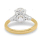 Two Tone Oval Cut Lab Grown Diamond Gold Ring