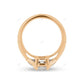Asscher Cut Lab Grown Diamond Three Stone Engagement Ring
