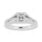 Asscher Cut Lab Grown Diamond Three Stone Engagement Ring