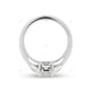 Asscher Cut Lab Grown Diamond Three Stone Engagement Ring