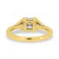 Asscher Cut Lab Grown Diamond Three Stone Engagement Ring