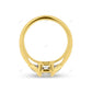 Asscher Cut Lab Grown Diamond Three Stone Engagement Ring