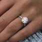 Six Prong Yellow Gold Lab Grown Diamond Cluster Ring