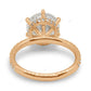 Six Prong Yellow Gold Lab Grown Diamond Cluster Ring