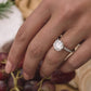 Six Prong Yellow Gold Lab Grown Diamond Cluster Ring