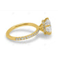 Six Prong Yellow Gold Lab Grown Diamond Cluster Ring