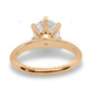 Six Prong Lab Grown Diamond Rose Gold Ring