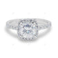 Lab Grown Cushion Diamond Halo Gold Engagement Ring