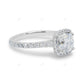 Lab Grown Cushion Diamond Halo Gold Engagement Ring