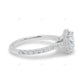 Lab Grown Cushion Diamond Halo Gold Engagement Ring