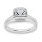 Lab Grown Cushion Diamond Halo Gold Engagement Ring