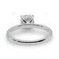 Cushion Cut Lab Diamond Classic Gold Bridal Ring