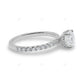 Cushion Cut Lab Diamond Classic Gold Bridal Ring