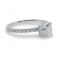 Cushion Cut Lab Diamond Classic Gold Bridal Ring