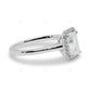 Emerald Cut Lab Diamond Classic Gold Halo Ring