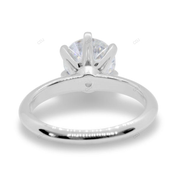 Six Prong Lab Grown Diamond Rose Gold Ring