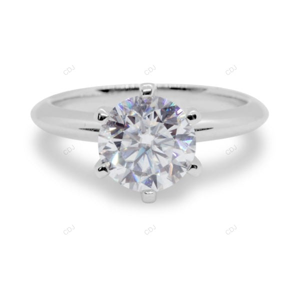 Six Prong Lab Grown Diamond Rose Gold Ring