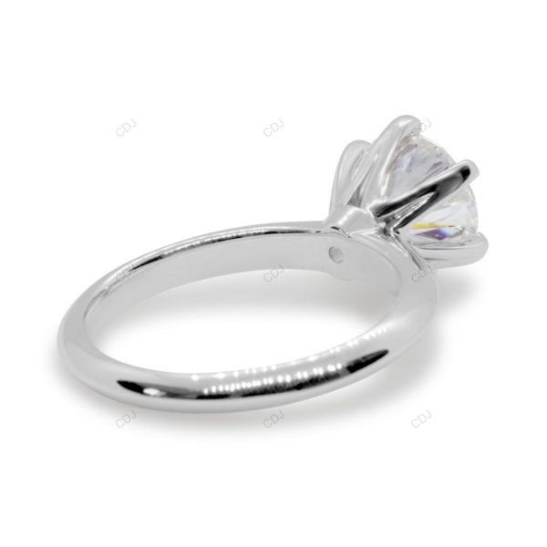 Six Prong Lab Grown Diamond Rose Gold Ring