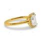 Emerald Cut Lab Diamond Classic Gold Halo Ring