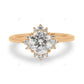 Rose Gold Flower Setting Lab Grown Diamond Ring