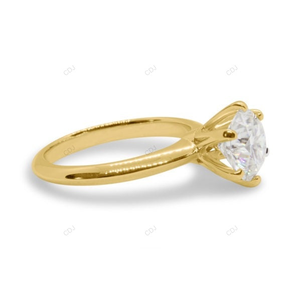 Six Prong Lab Grown Diamond Rose Gold Ring