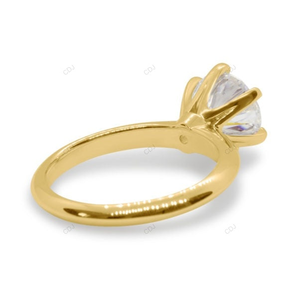 Six Prong Lab Grown Diamond Rose Gold Ring